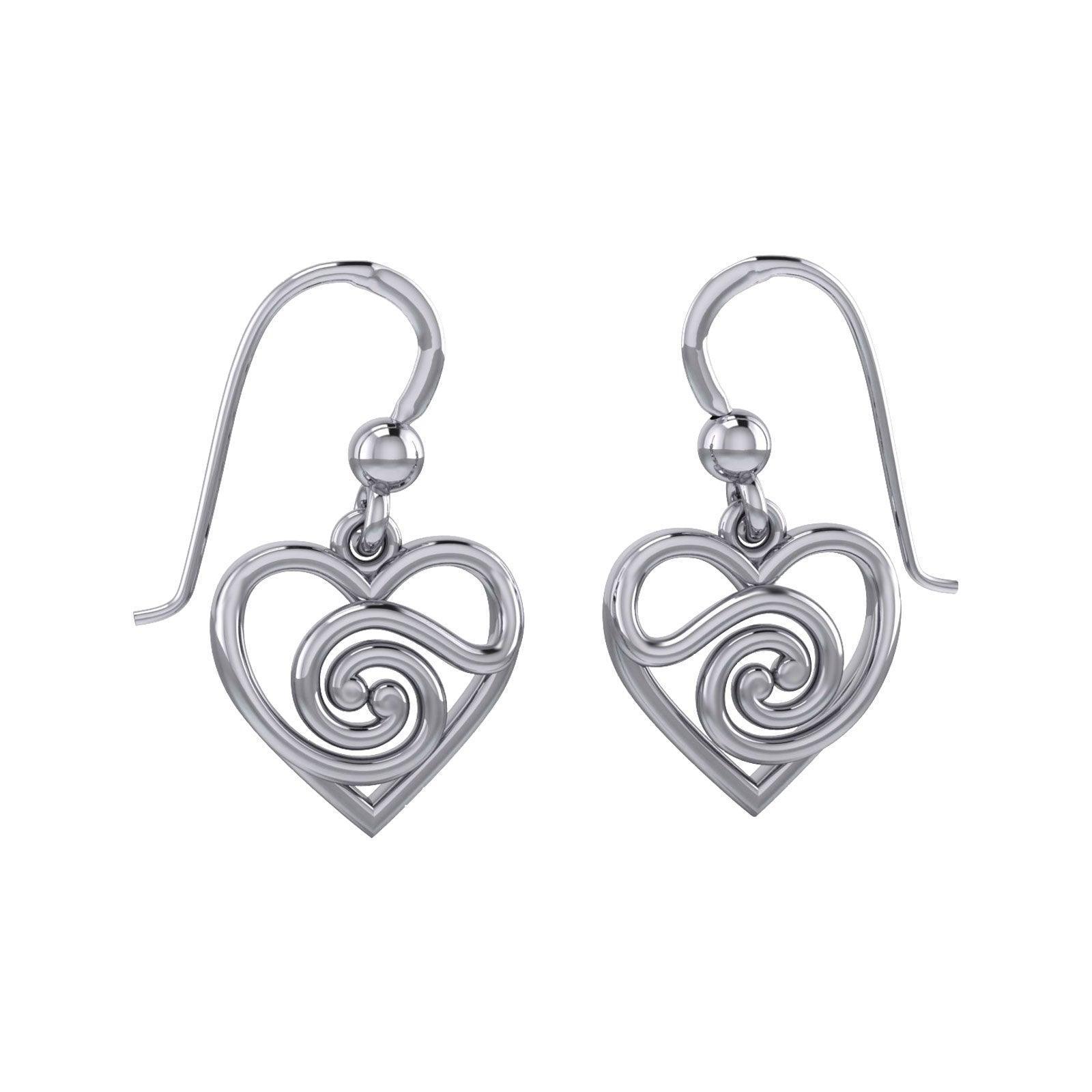 Spiral of growth, evolution, and progression. Its continuous, winding form suggests ongoing development and expansion sterling silver Earrings by Peter Stone Jewelry TER2191 - Wholesale Jewelry