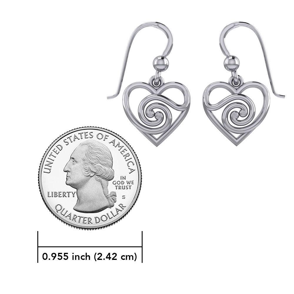 Spiral of growth, evolution, and progression. Its continuous, winding form suggests ongoing development and expansion sterling silver Earrings by Peter Stone Jewelry TER2191 - Wholesale Jewelry