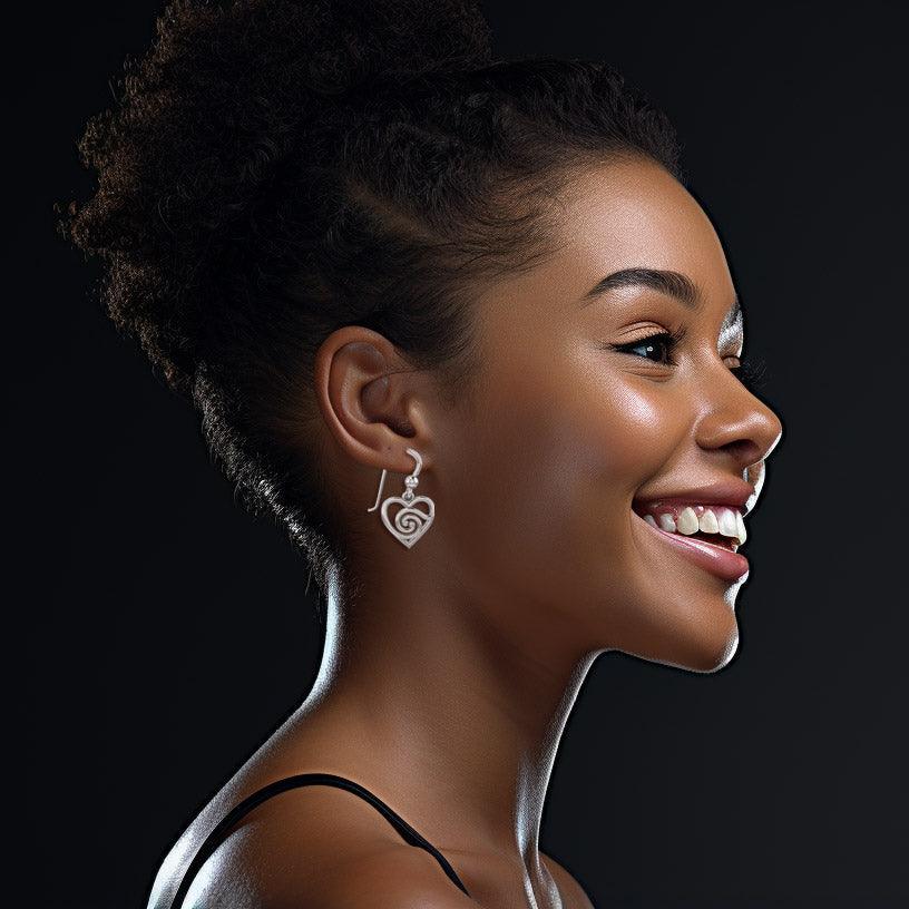 Spiral of growth, evolution, and progression. Its continuous, winding form suggests ongoing development and expansion sterling silver Earrings by Peter Stone Jewelry TER2191 - Wholesale Jewelry