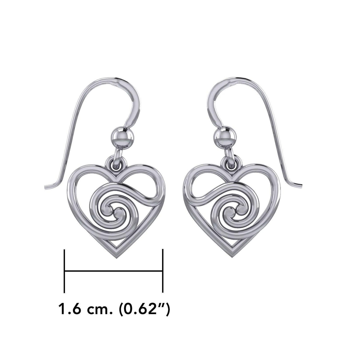 Spiral of growth, evolution, and progression. Its continuous, winding form suggests ongoing development and expansion sterling silver Earrings by Peter Stone Jewelry TER2191 - Wholesale Jewelry