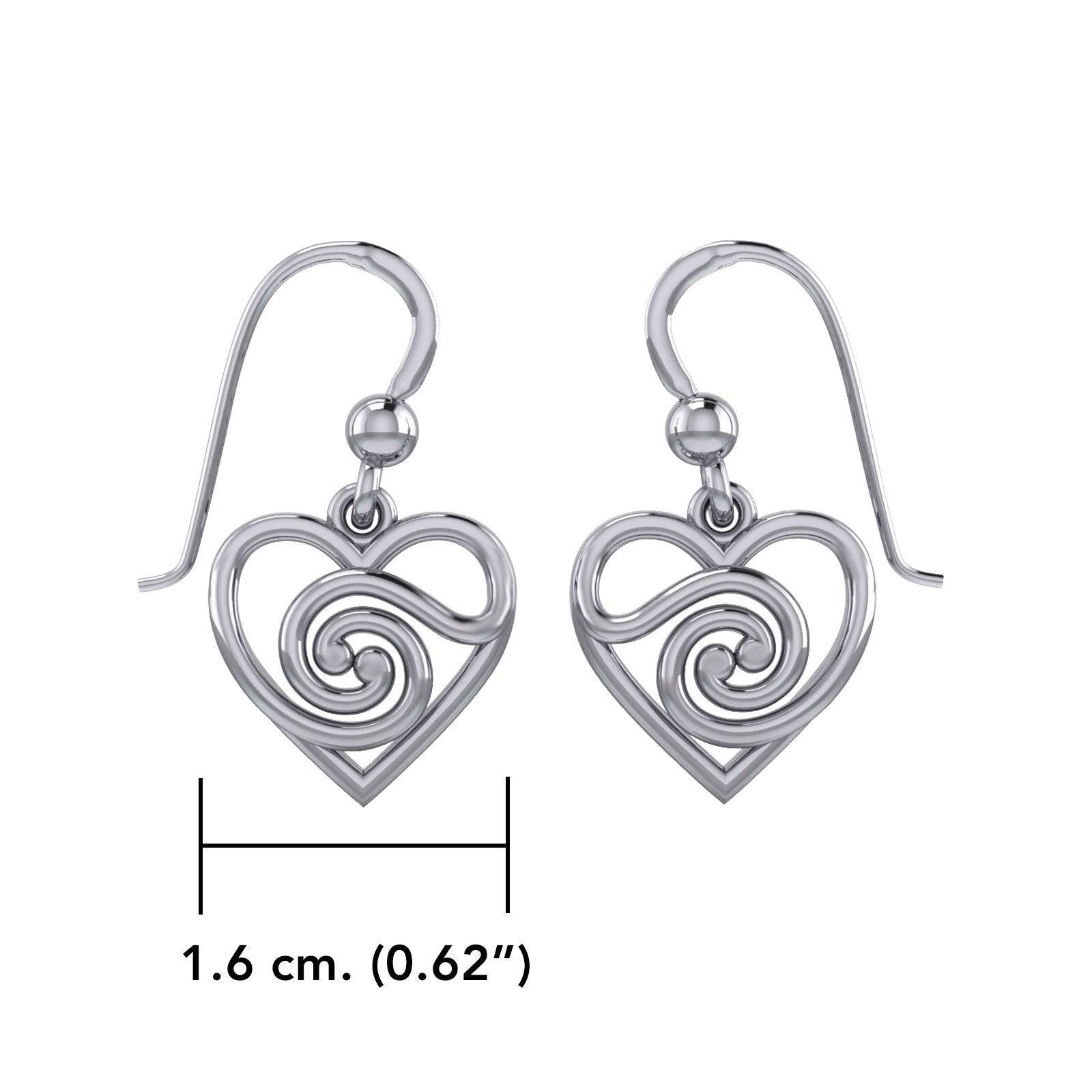 Spiral of growth, evolution, and progression. Its continuous, winding form suggests ongoing development and expansion sterling silver Earrings by Peter Stone Jewelry TER2191 - Wholesale Jewelry