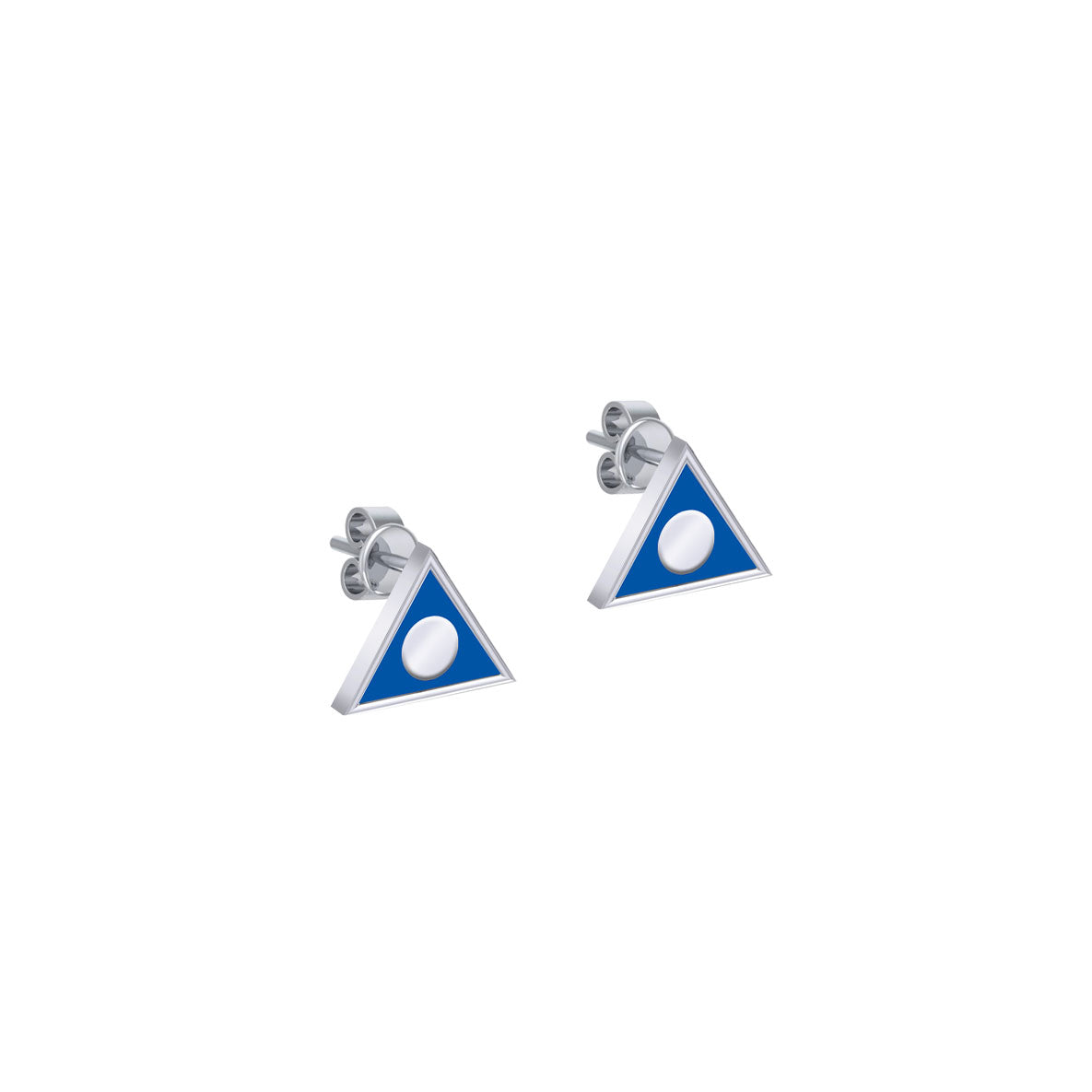 Al-Anon Sterling Silver Post Earrings with Blue Enamel TER2230