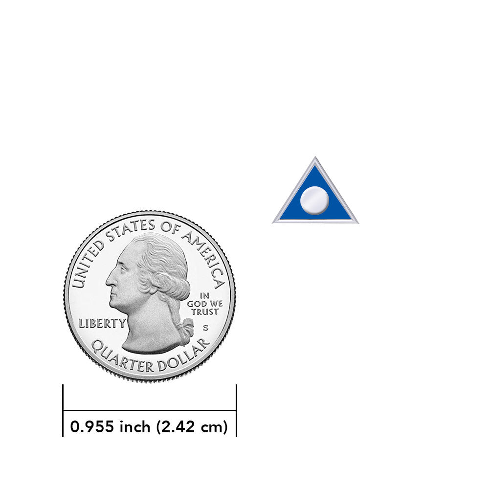 Al-Anon Sterling Silver Post Earrings with Blue Enamel TER2230