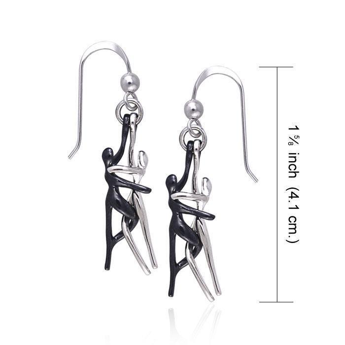 Yin Yang Lovers Silver Earrings TER232
