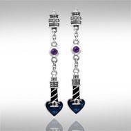 Lighthouse and Heart Silver Earrings TER235