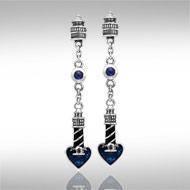 Lighthouse and Heart Silver Earrings TER235