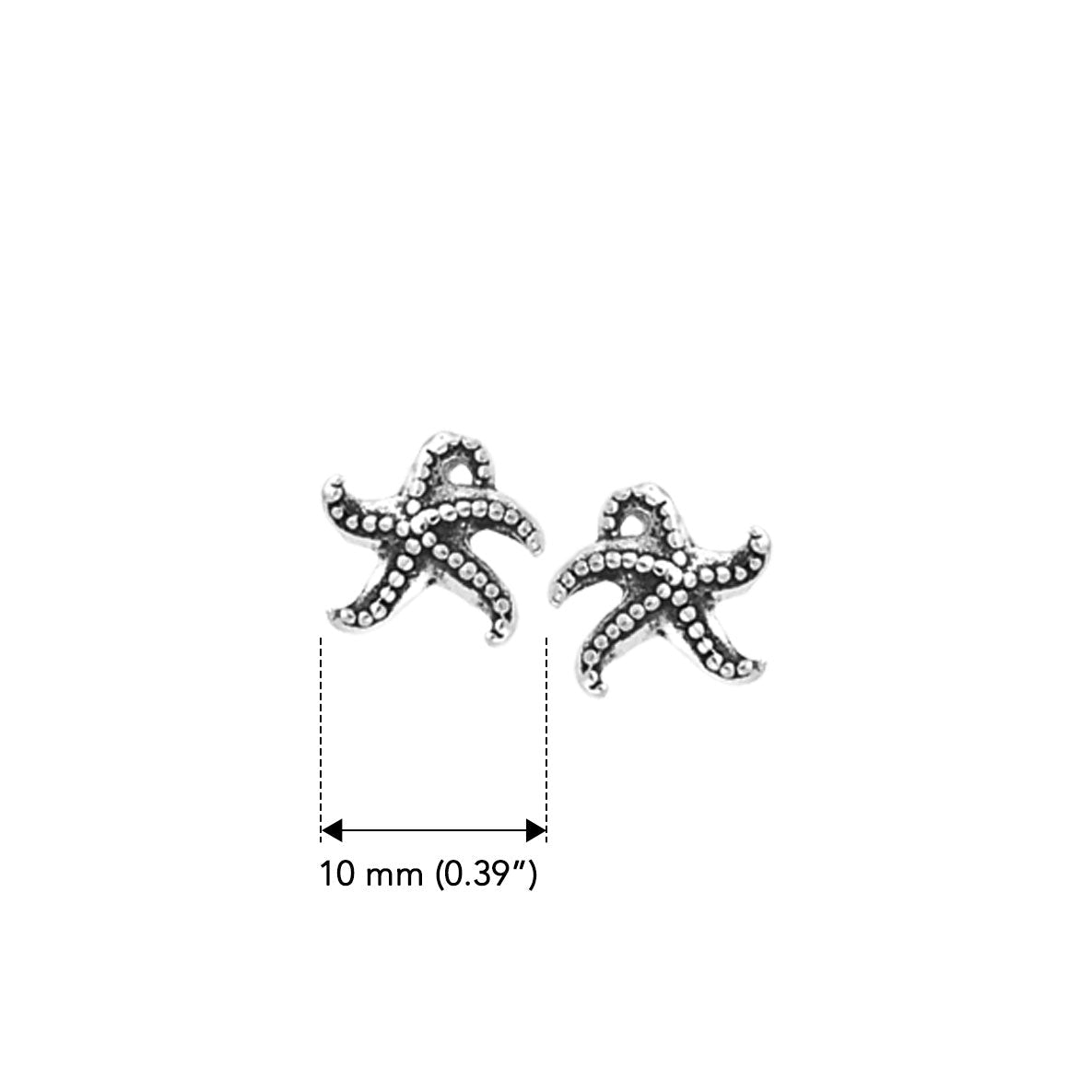 Starfish Sterling Silver Post Earrings TER317