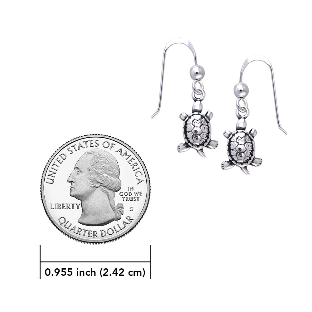 Turtle Sterling Silver Earrings TER343