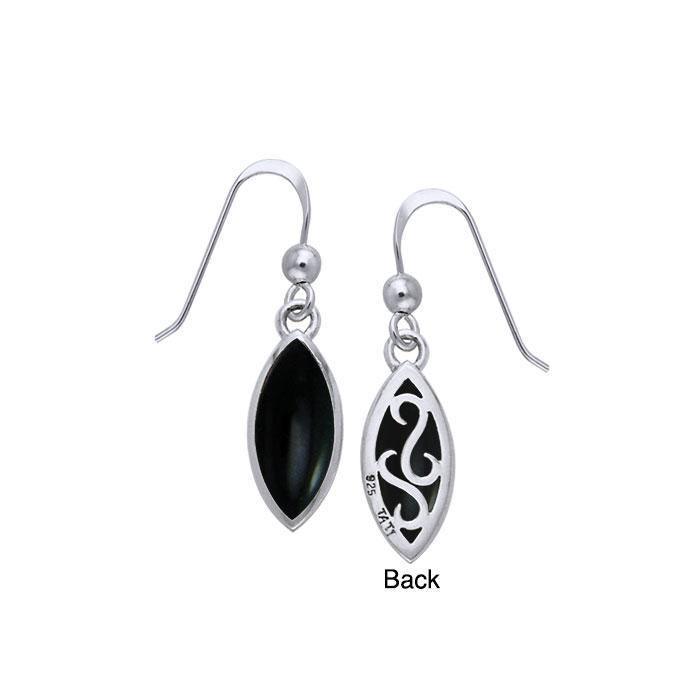 Marquise Cabochon Filigree Earrings TER364