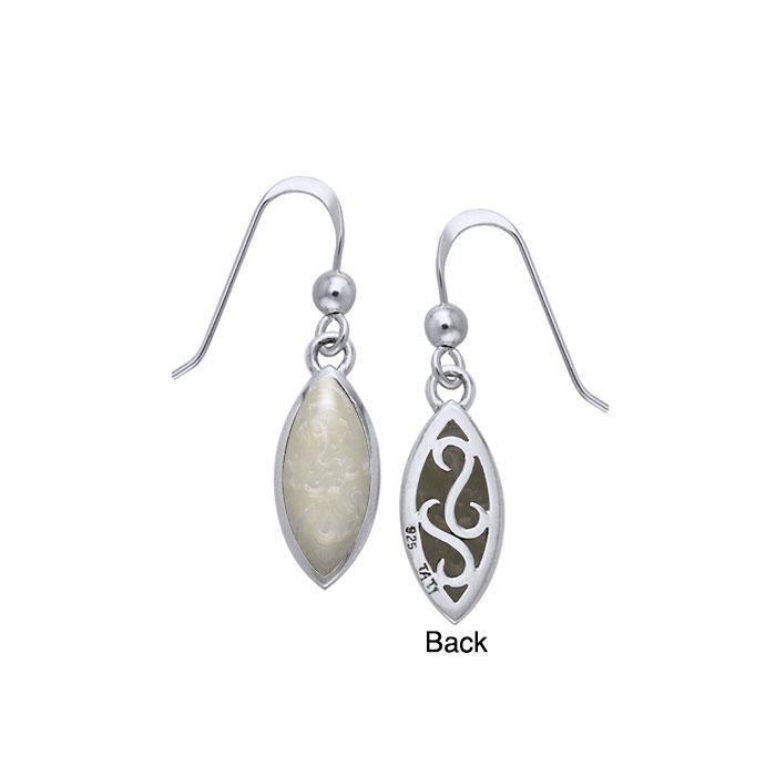 Marquise Cabochon Filigree Earrings TER364