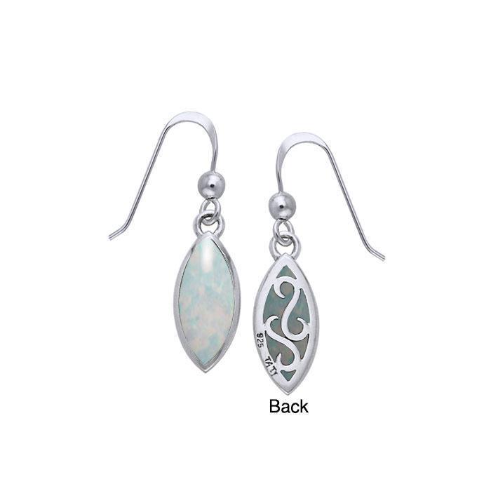Marquise Cabochon Filigree Earrings TER364