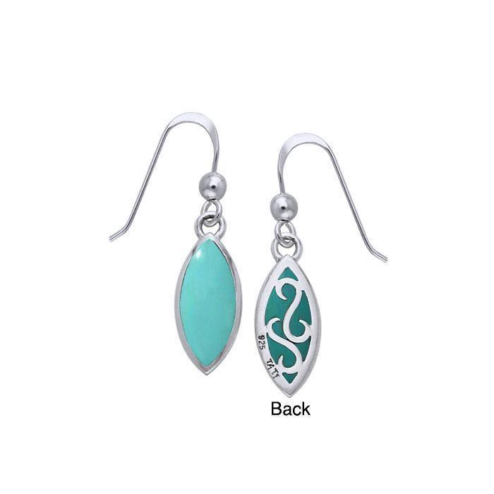 Marquise Cabochon Filigree Earrings TER364