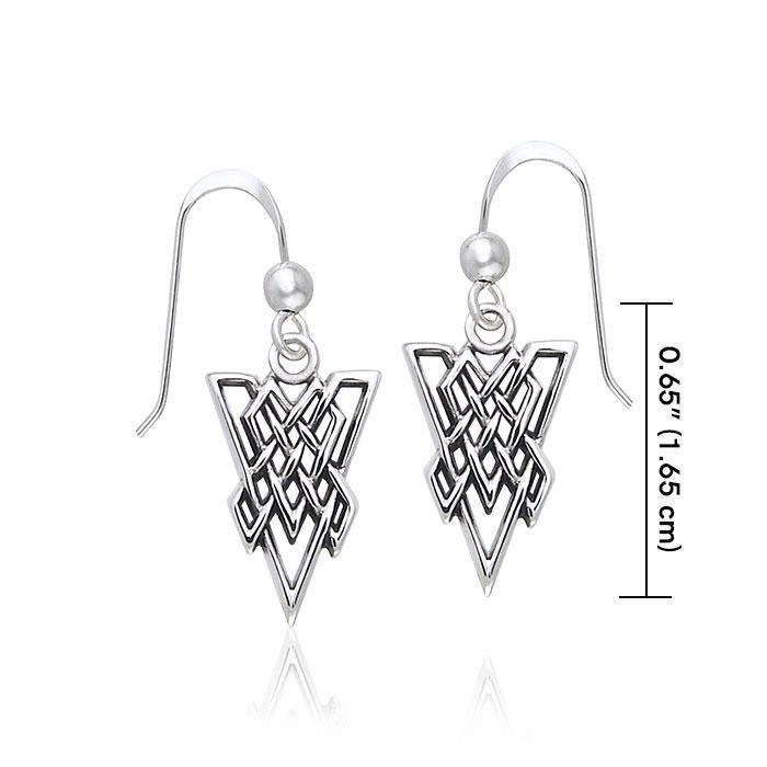 Celtic Knotwork Silver Earrings TER381