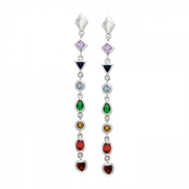 Silver Chakra Earrings TER415