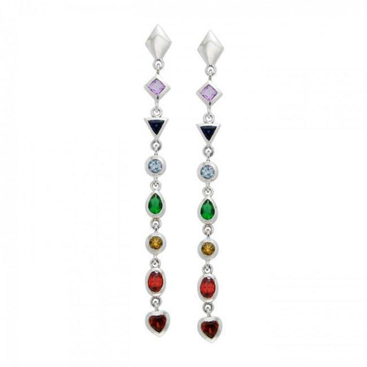 Silver Chakra Earrings TER415