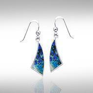 Trillion Flat Cabochon Earrings TER437