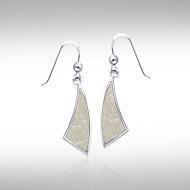 Trillion Flat Cabochon Earrings TER437