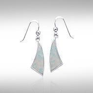 Trillion Flat Cabochon Earrings TER437