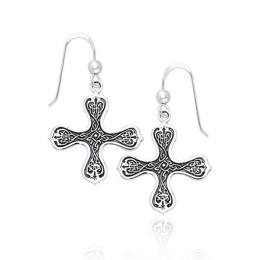 Celtic Cross of the Spirit Silver Earrings TER468