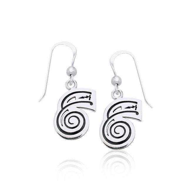 Reiki Symbol Silver Earrings TER473