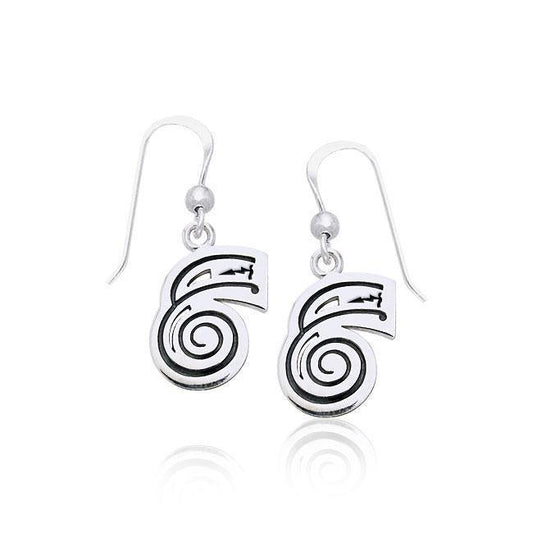 Reiki Symbol Silver Earrings TER473