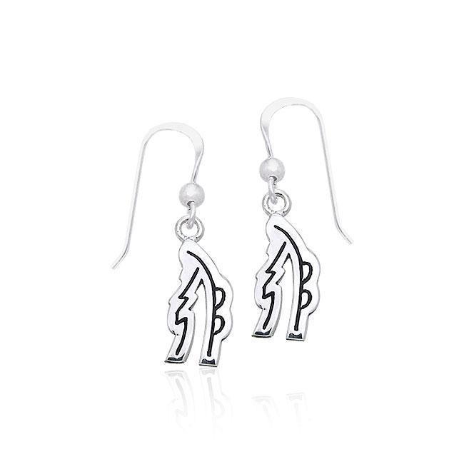 Reiki Symbol Silver Earrings TER476