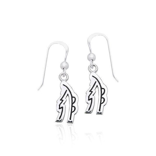 Reiki Symbol Silver Earrings TER476