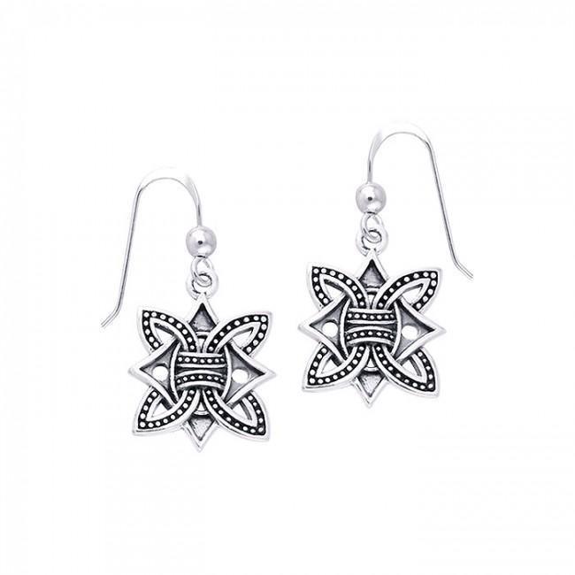 Borre Knot Silver Earrings TER479