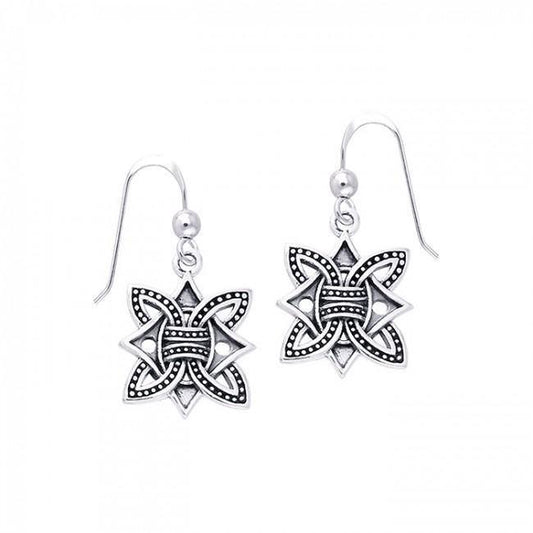 Borre Knot Silver Earrings TER479