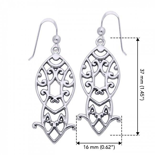 Celtic Maori Silver Earrings TER522