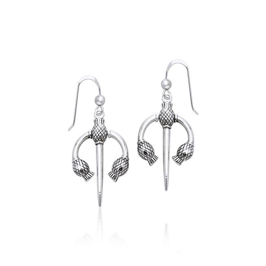 Danu Silver Thistle Earrings TER551