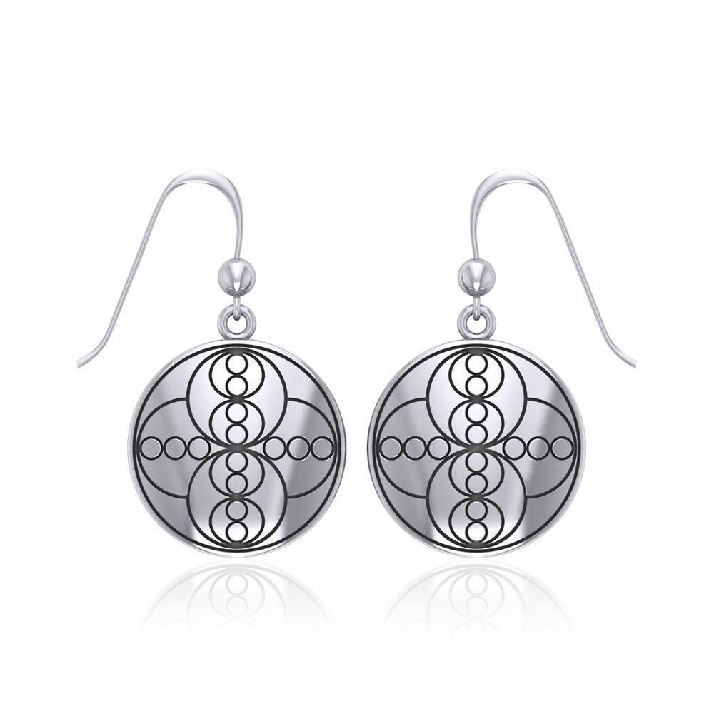 Mandala Energy Silver Earrings TER566