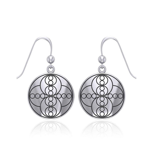 Mandala Energy Silver Earrings TER566