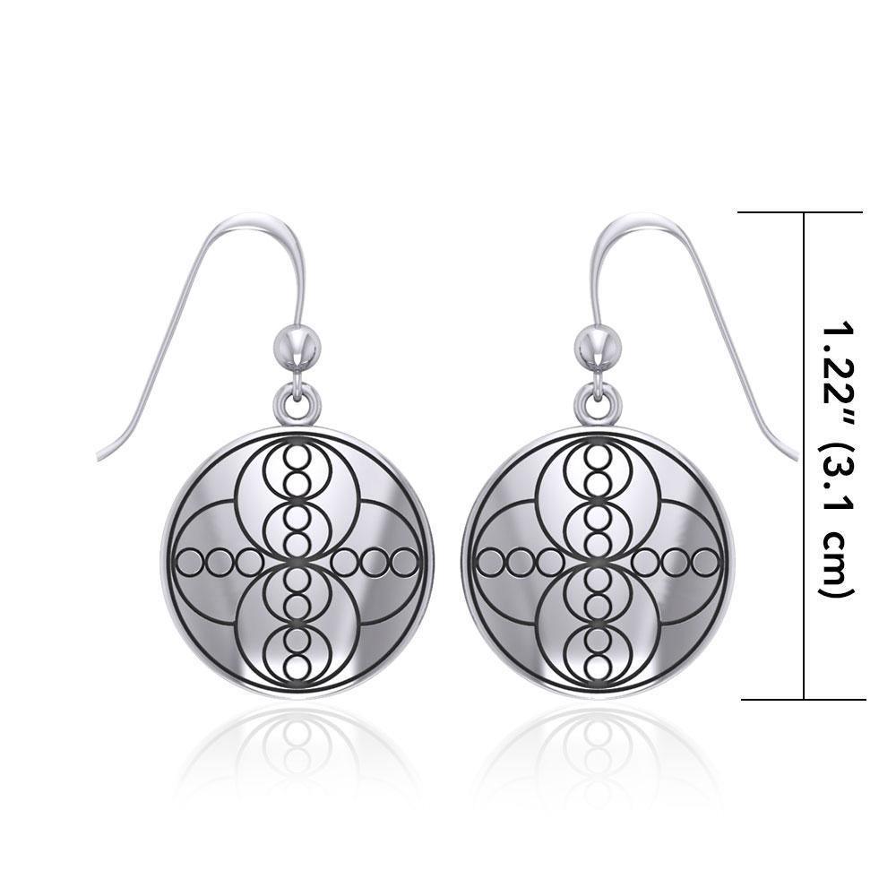 Mandala Energy Silver Earrings TER566