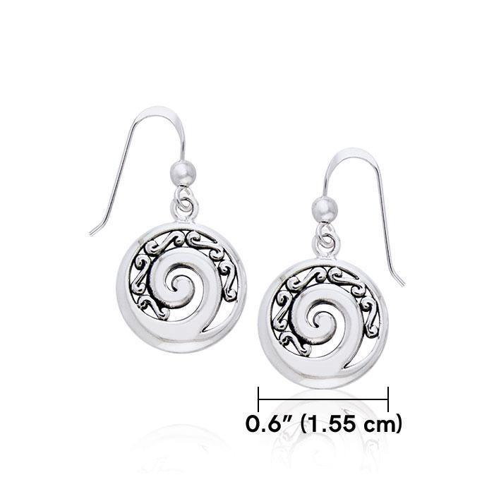 Double Spiral Silver Earrings TER775