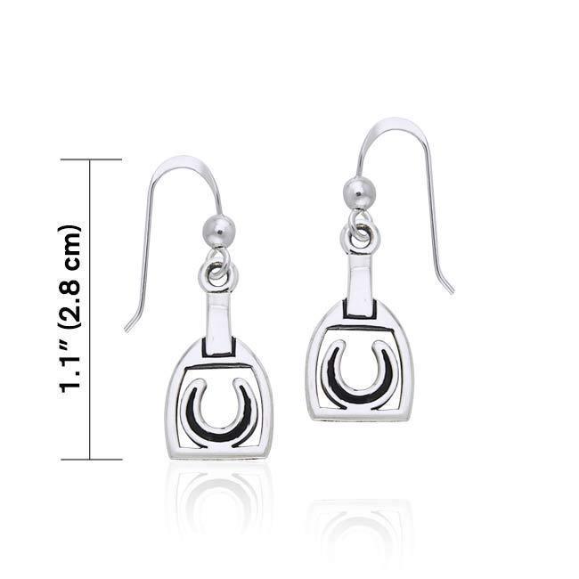 Horseshoe Stirrup Silver Earrings TER791
