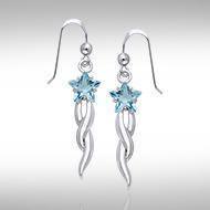 Designer Shooting Star Cubic Zirconia Earrings TER856