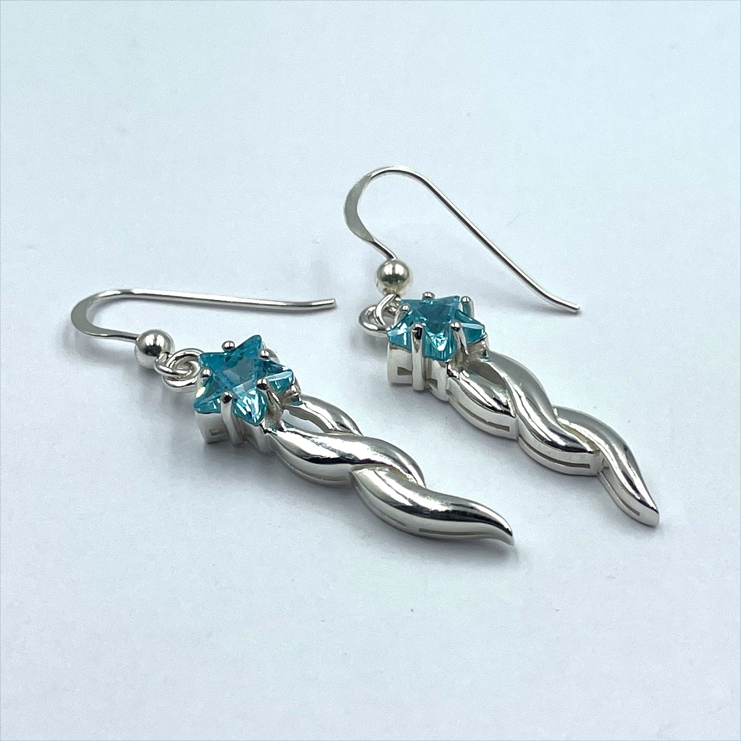 Designer Shooting Star Cubic Zirconia Earrings TER856