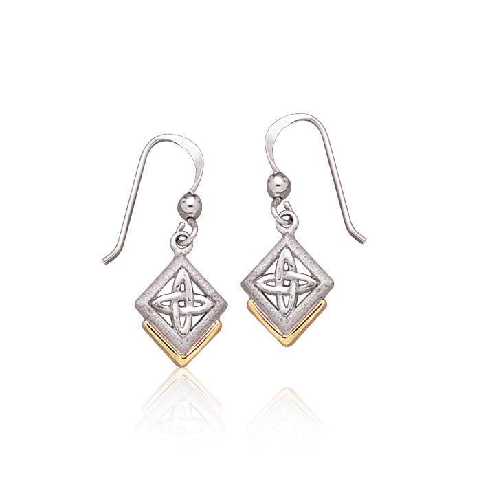 Celtic Knots Gold & Silver Earrings TEV1128