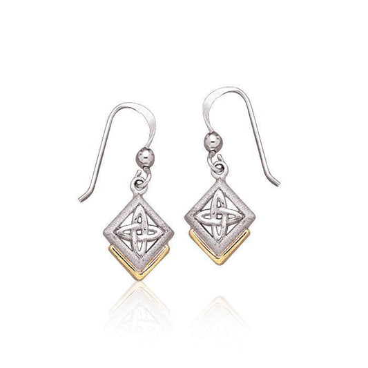 Celtic Knots Gold & Silver Earrings TEV1128
