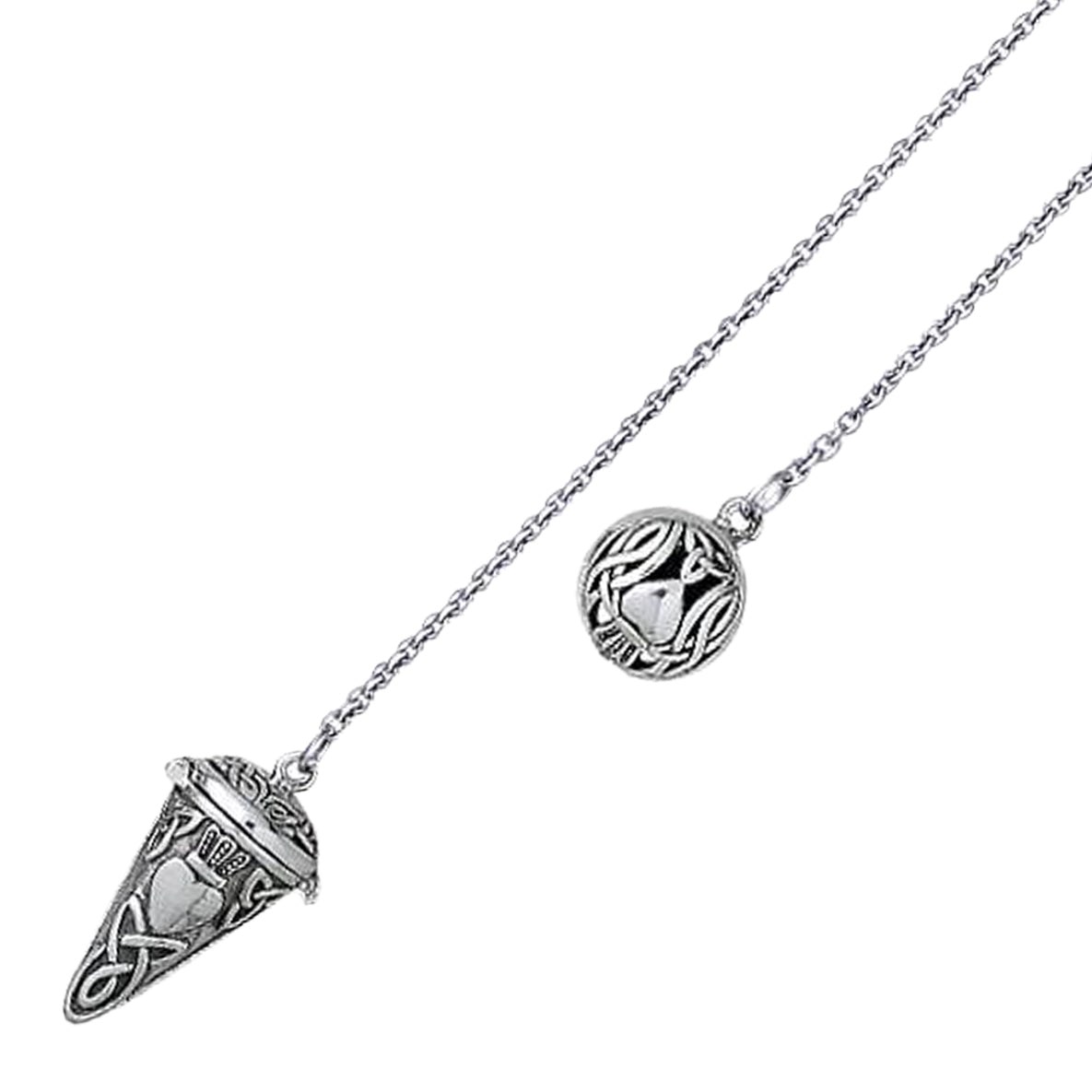 Celtic Trinity Claddagh Sterling Silver Pendulum TM005