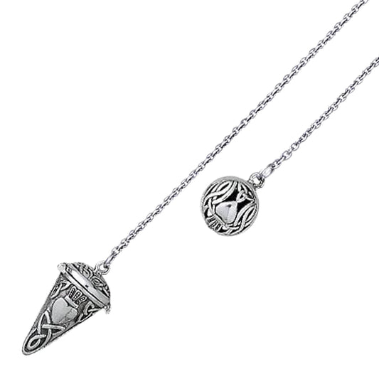 Celtic Trinity Claddagh Sterling Silver Pendulum TM005