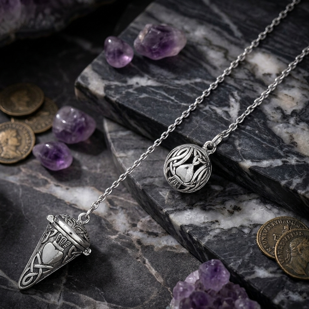 Celtic Trinity Claddagh Sterling Silver Pendulum TM005