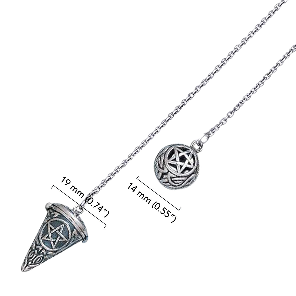 Five-Pointed Star Sterling Silver Pendulum TM006