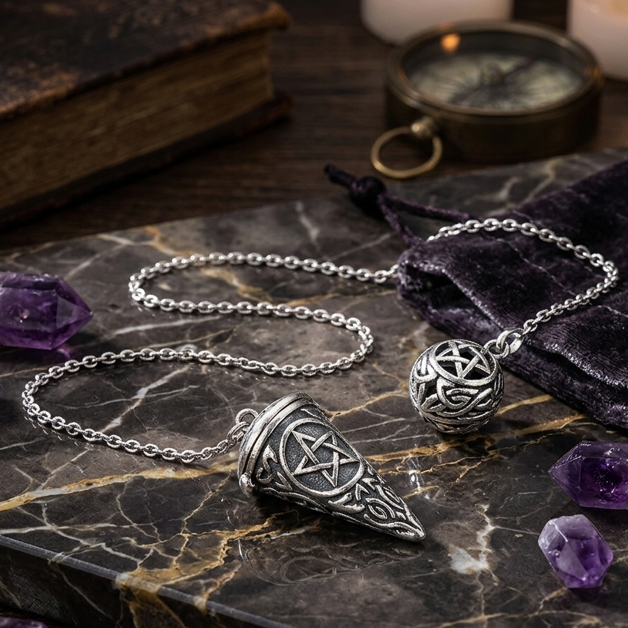 Five-Pointed Star Sterling Silver Pendulum TM006