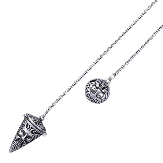 Green Man Sterling Silver Pendulum TM008