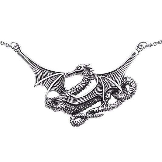 Mystical Spirit of the Sea Dragon ~ Sterling Silver Jewelry Necklace TN103