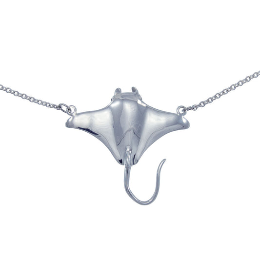 Manta Ray Sterling Silver Necklace TN124