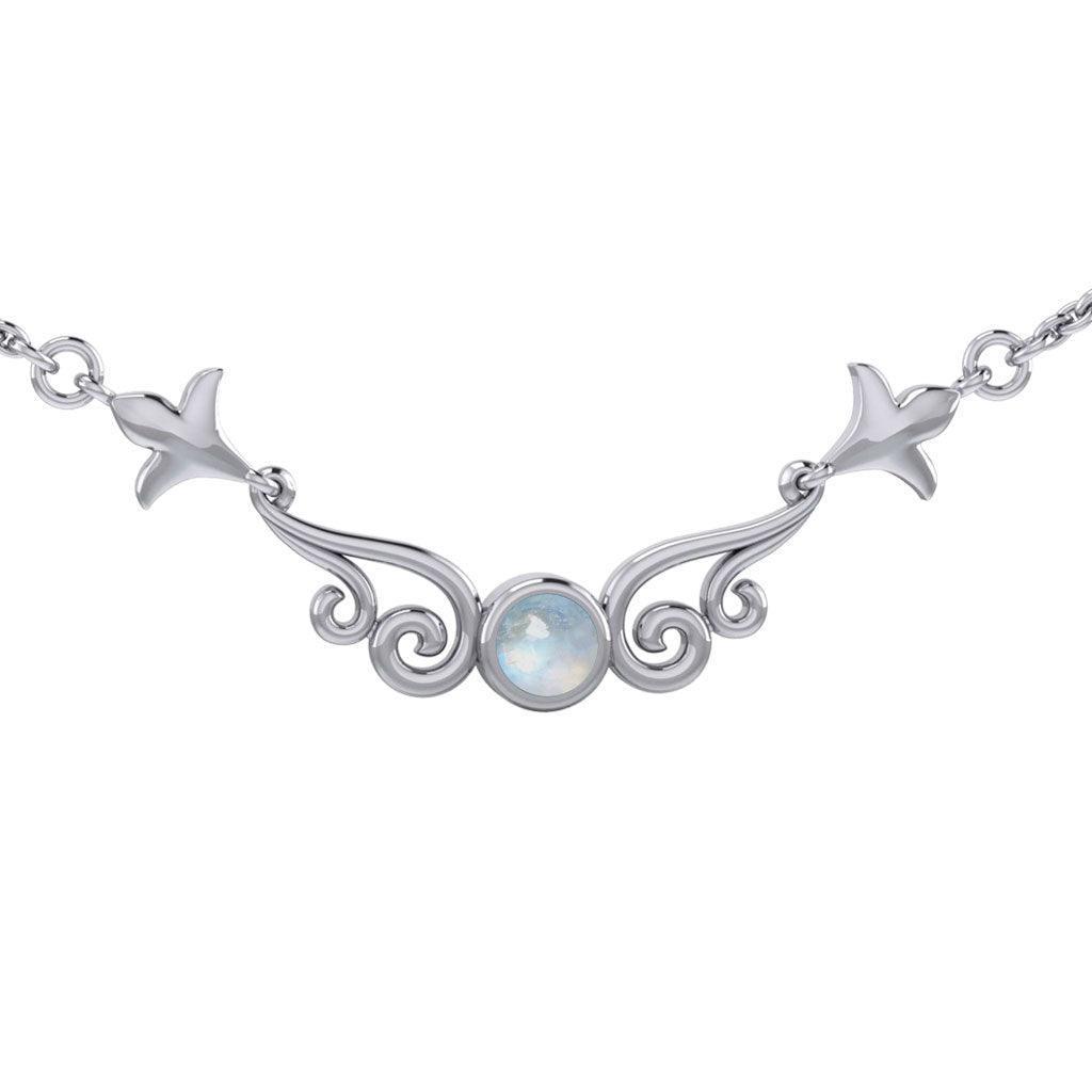 Magick Moon Silver Necklace with Gemstone TN152