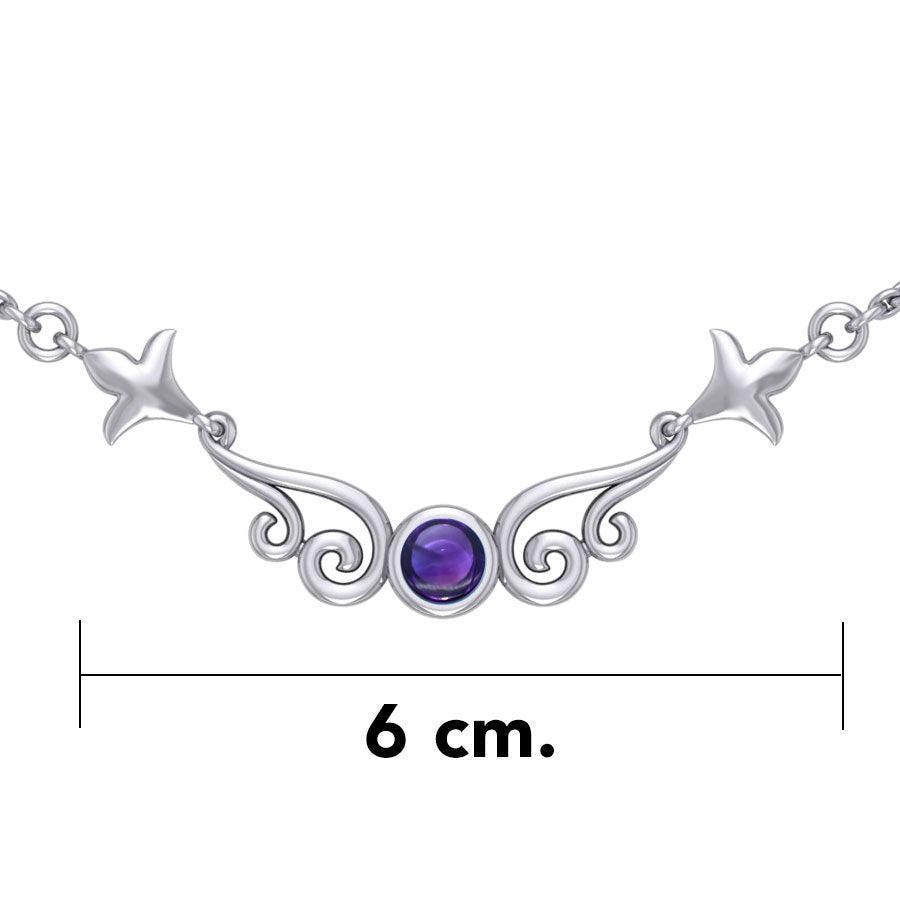 Magick Moon Silver Necklace with Gemstone TN152